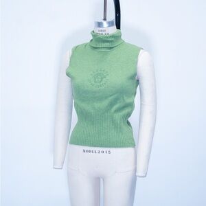 Versace Jeans Couture Turtleneck Sleeveless Sweater
